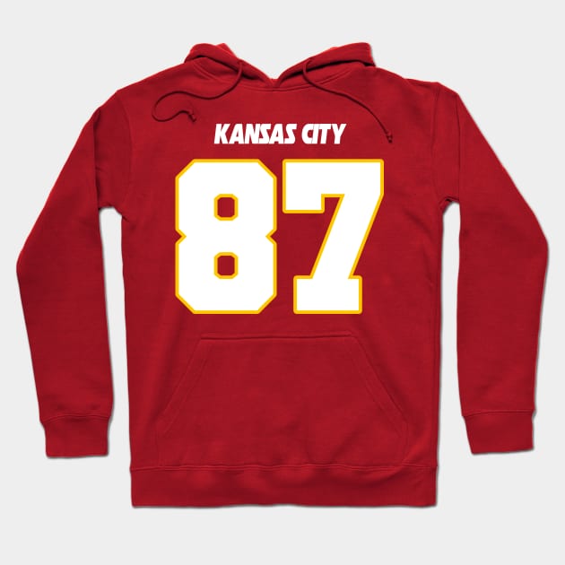 Travis Kelce Jersey (Front/Back Print) Hoodie by darklordpug